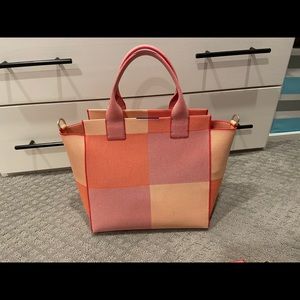 Rothy’s Peach Madras Handbag